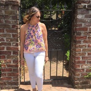 Victoria Sophia floral split back tank